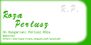 roza perlusz business card